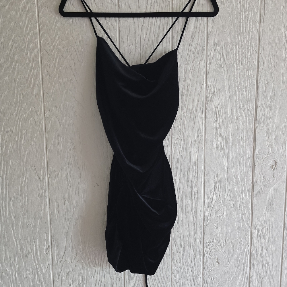 Zara Holiday Velvet Dress Sz S